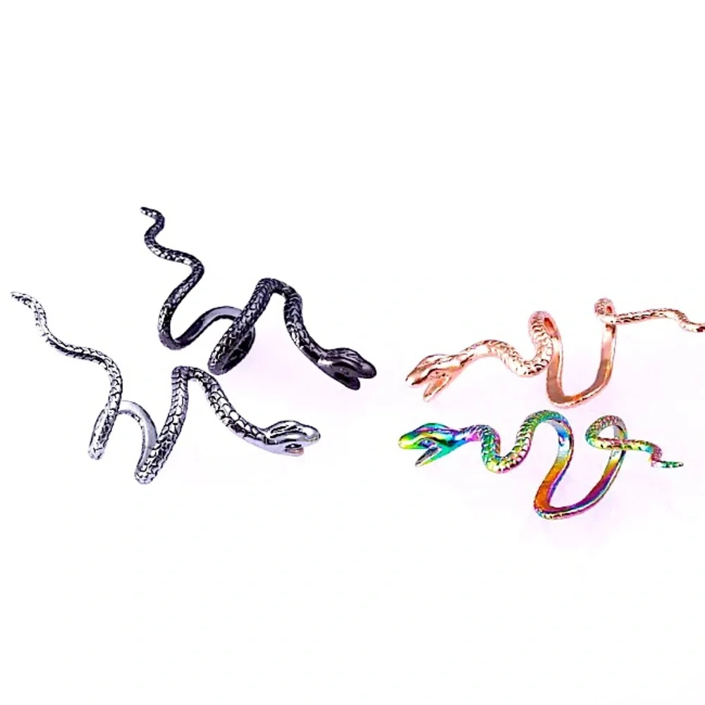 ⚜️𝟯𝟬%𝗢𝗙𝗙 𝗯𝘂𝗻𝗱𝗹𝗲𝘀 𝟯+⚜️ NEW Rose Gold Snake Cuff Earring - Picture 5 of 10